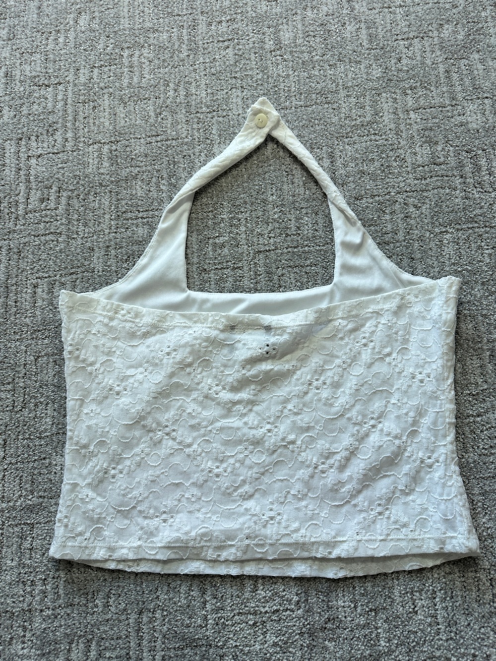 Jessica Sport Lace Halter Crop Top – Made in Canada (Tagged 16, Fits S/M) - Picture 8 of 8